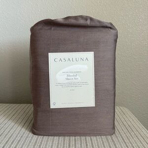 NWT King 400 Thread Count Rayon from Bamboo Sheet Set Fig Brown - Casaluna